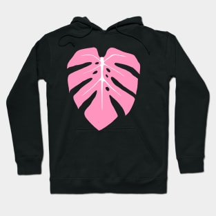 Baby Pink Monstera Leaf Hoodie